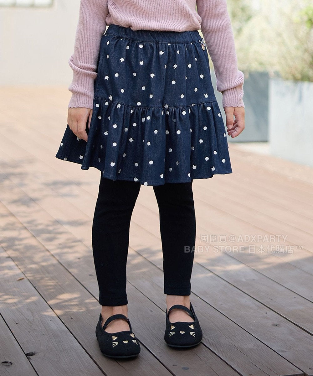 日本童裝 aF#a325 假兩件裙連打底褲 90-140cm 女童款 秋季 SKIRTS PANTS