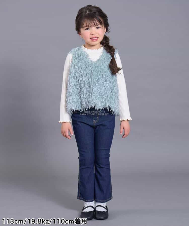 日本童裝 SERAPH 毛毛背心外套 90-150cm 女童款 秋季 OUTERWEAR