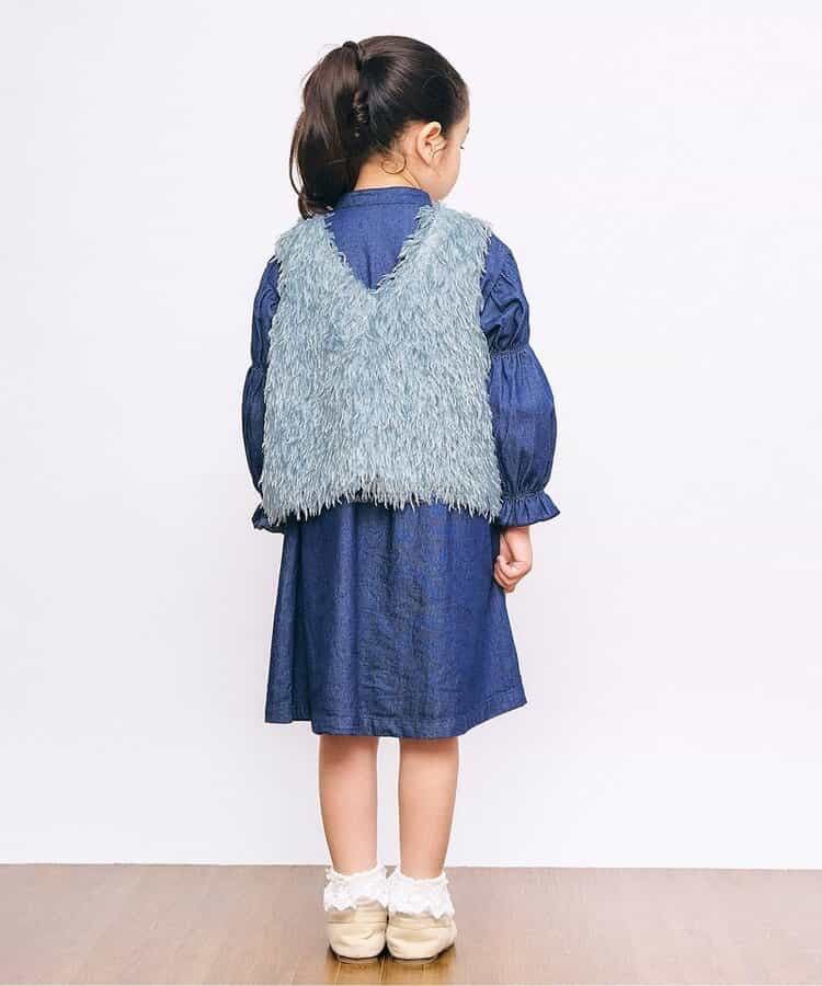 日本童裝 SERAPH 毛毛背心外套 90-150cm 女童款 秋季 OUTERWEAR