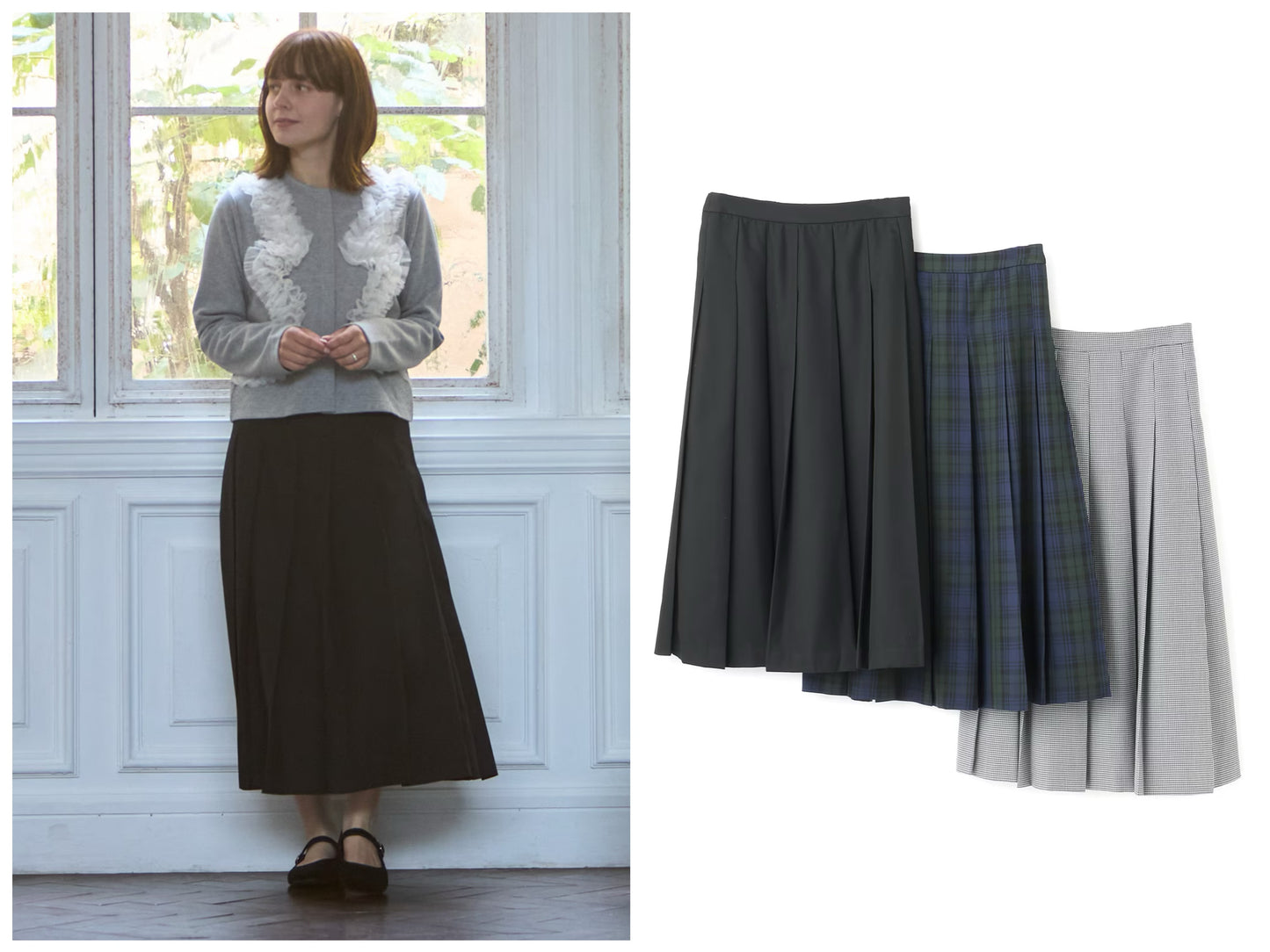 日本童裝 pe#main 百褶長裙 Free Size 親子裝 大人款 秋季 SKIRTS