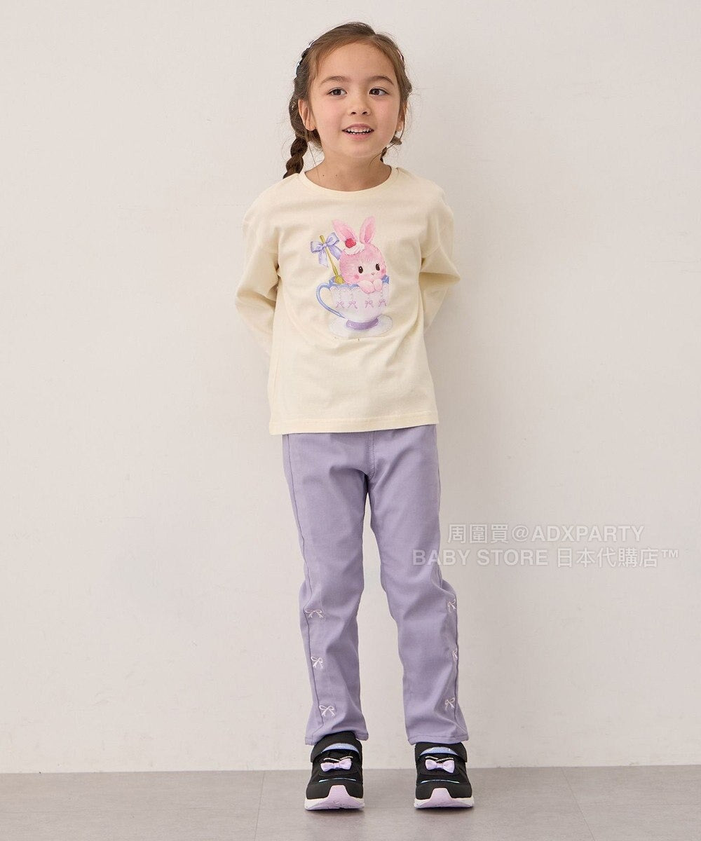 日本童裝 aF#a325 蝴蝶結休閒長褲 100-160cm 女童款 秋季 PANTS