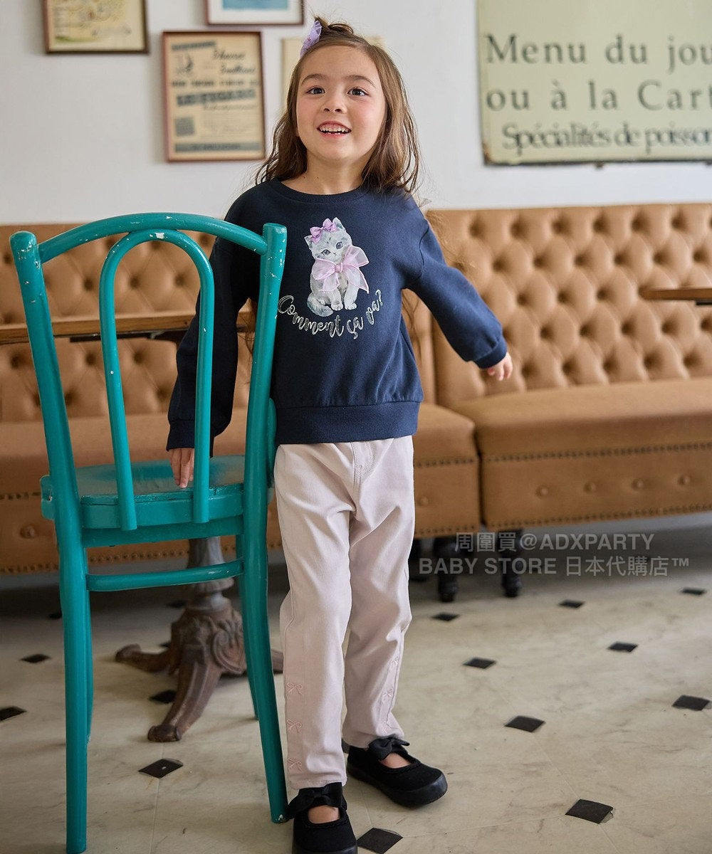 日本童裝 aF#a325 蝴蝶結休閒長褲 100-160cm 女童款 秋季 PANTS