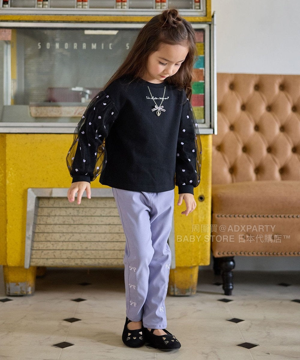 日本童裝 aF#a325 蝴蝶結休閒長褲 100-160cm 女童款 秋季 PANTS