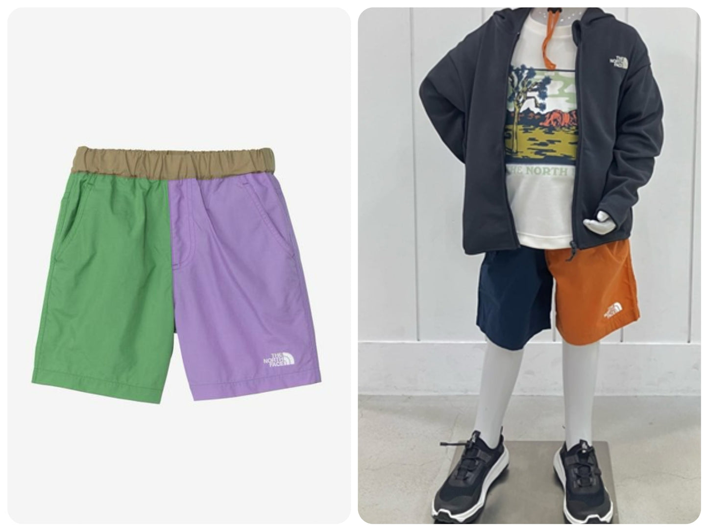 Japanese children's clothing TNF waterproof series two-color shorts 100-120cm boys'/girls' summer PANTS