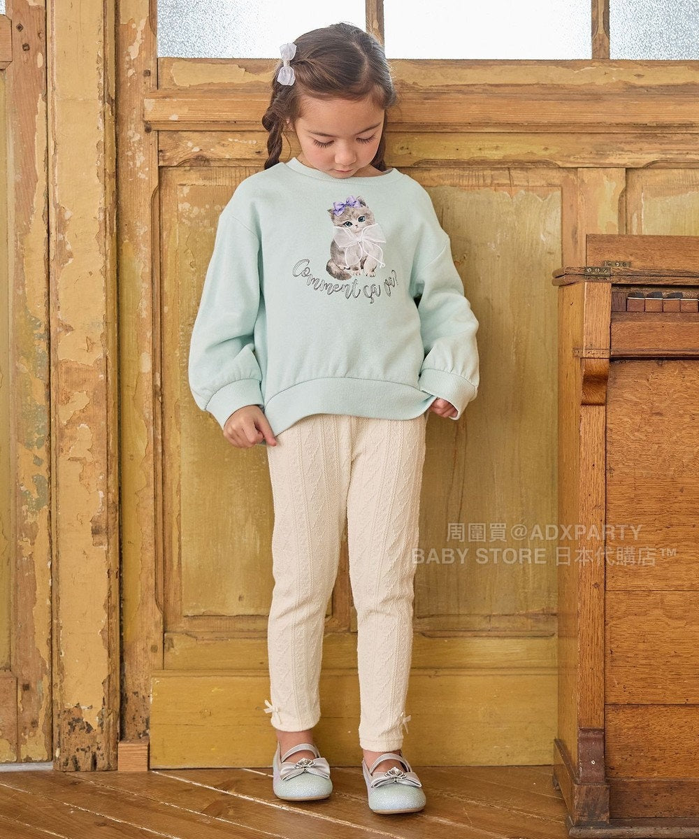 日本童裝 aF#a325 提花緊身褲 90-150cm 女童款 秋季 PANTS