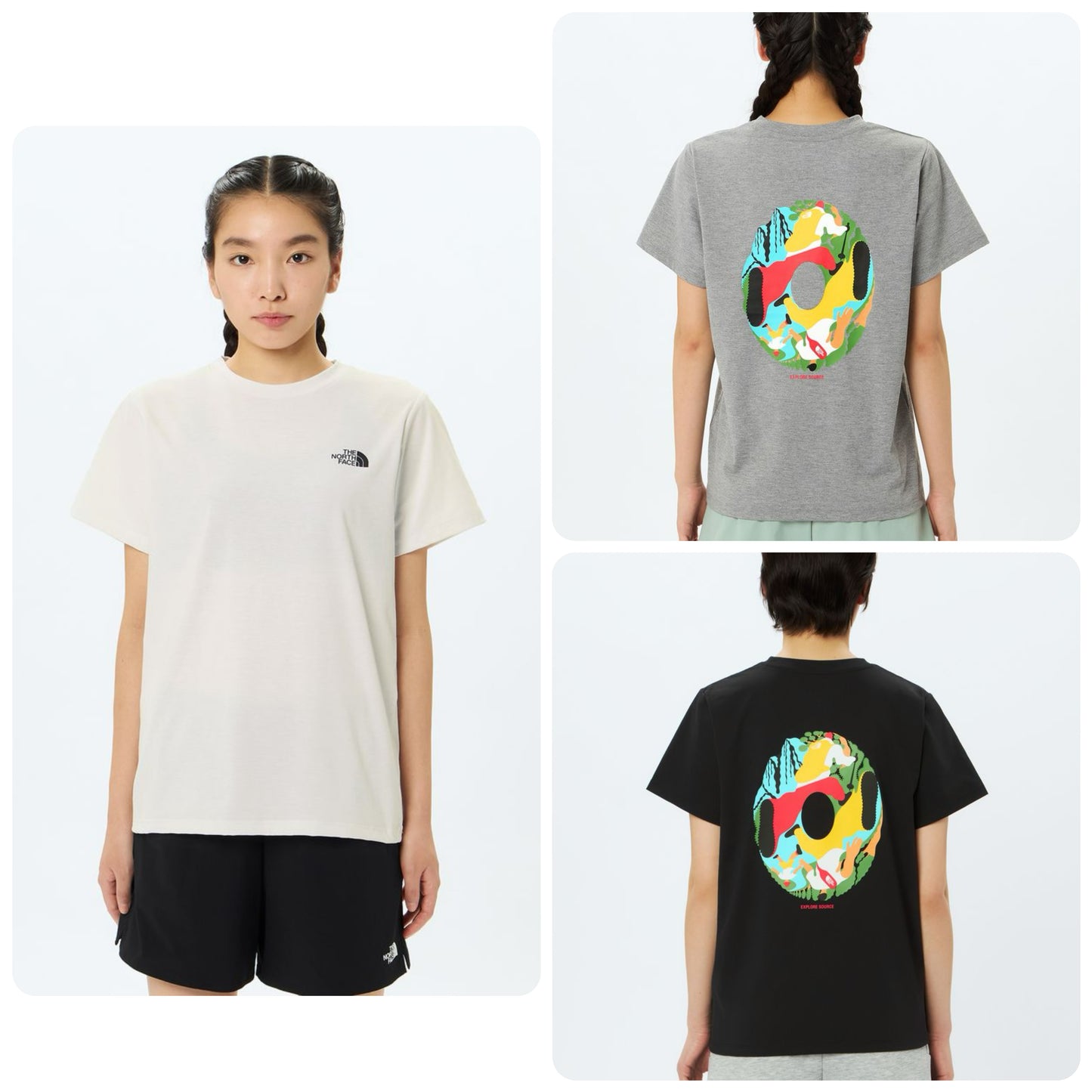 Japanese children's clothing TNF anti-UV sweat-absorbing quick-drying antibacterial deodorant static care parent-child wear printed tops S-XL adult summer TOPS