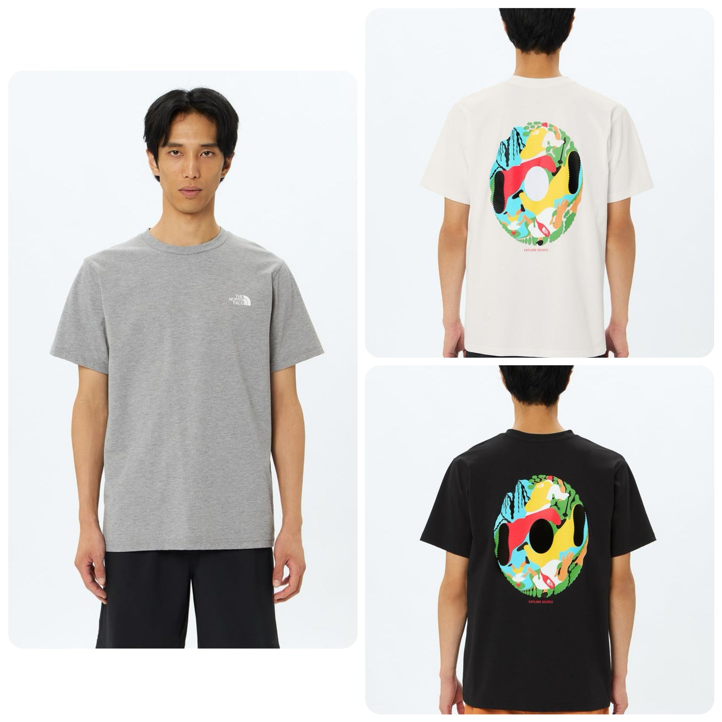 Japanese children's clothing TNF anti-UV sweat-absorbing quick-drying antibacterial deodorant static care parent-child wear printed tops S-XL adult summer TOPS