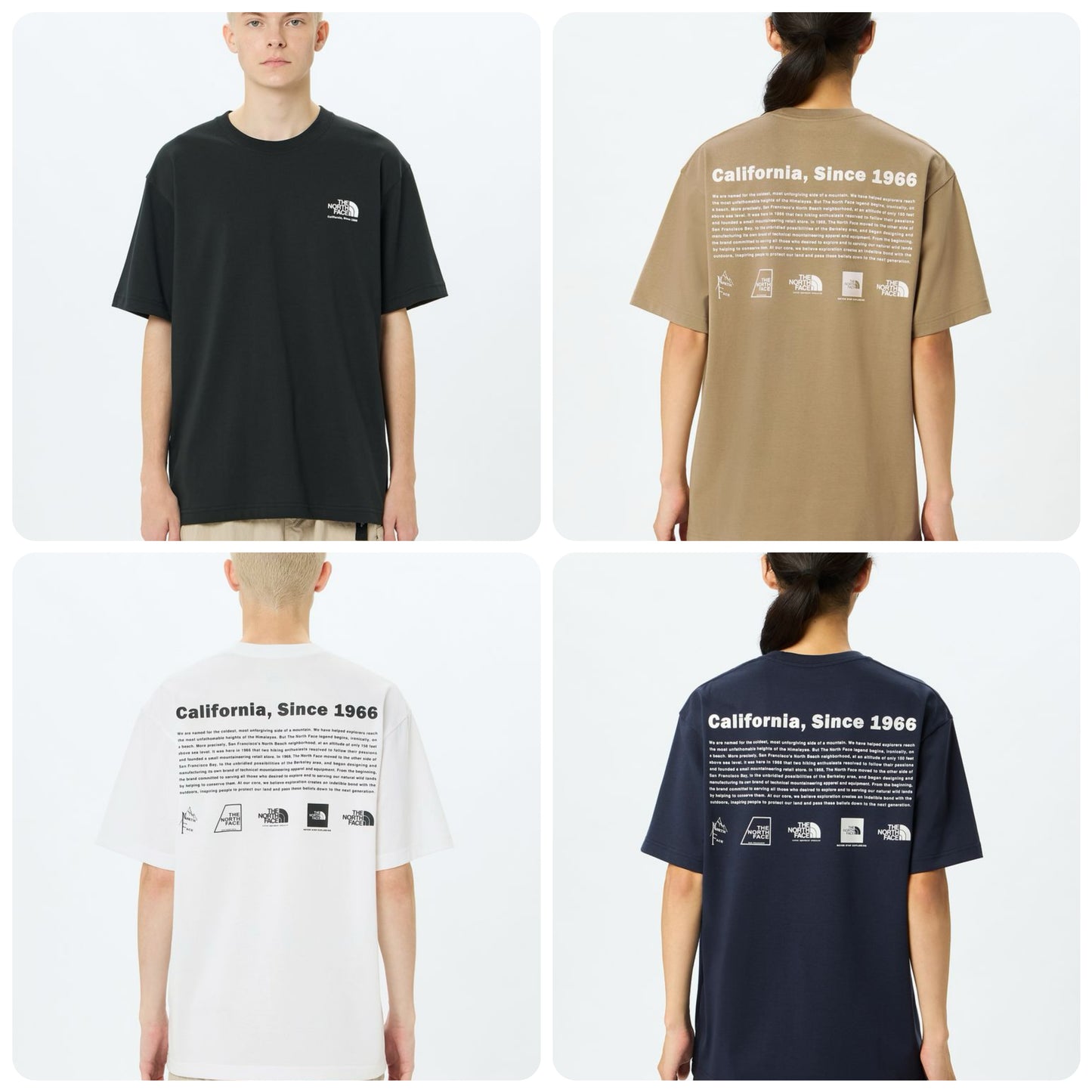 Japanese children's clothing TNF static care sweat-absorbing quick-drying parent-child wear historical logo print top S-XL adult summer TOPS
