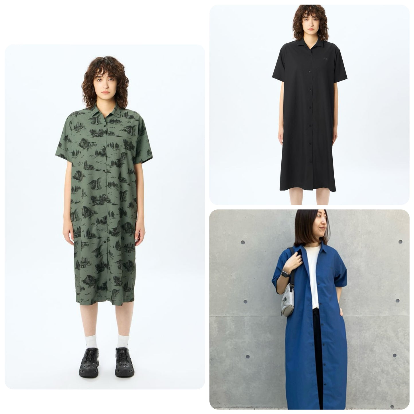 Japanese children's clothing TNF anti-UV static care breathable parent-child mountain shirt dress S-XL adult summer dresses