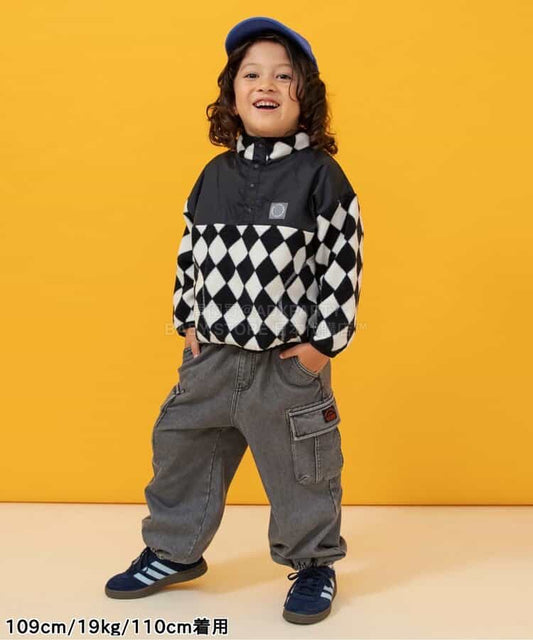 日本童裝 BREEZE 全印花抓毛套頭上衣 90-150cm 男童款 冬季 TOPS