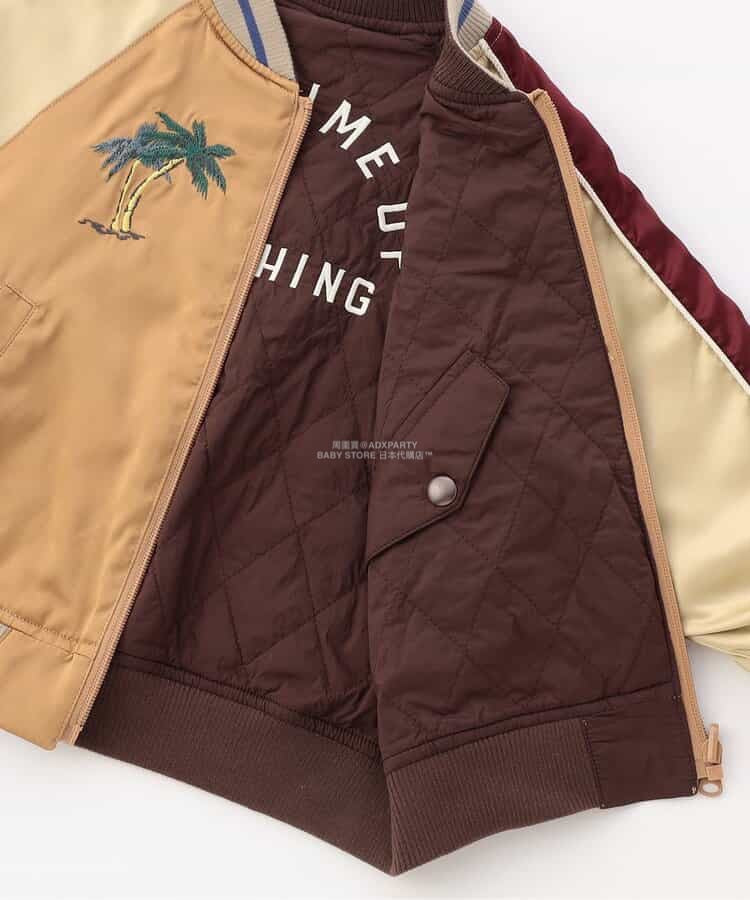 日本童裝 F.O.KIDS 2Way 雙面兩著 刺繡圖案棒球外套 80-140cm 男童款 秋季 OUTERWEAR 其他品牌童裝