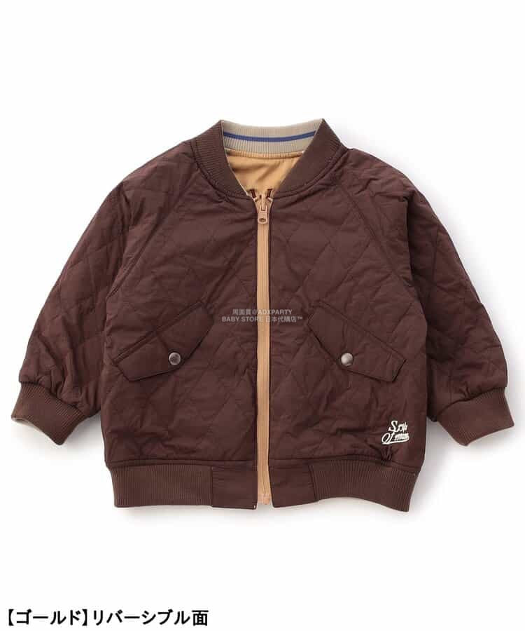 日本童裝 F.O.KIDS 2Way 雙面兩著 刺繡圖案棒球外套 80-140cm 男童款 秋季 OUTERWEAR 其他品牌童裝