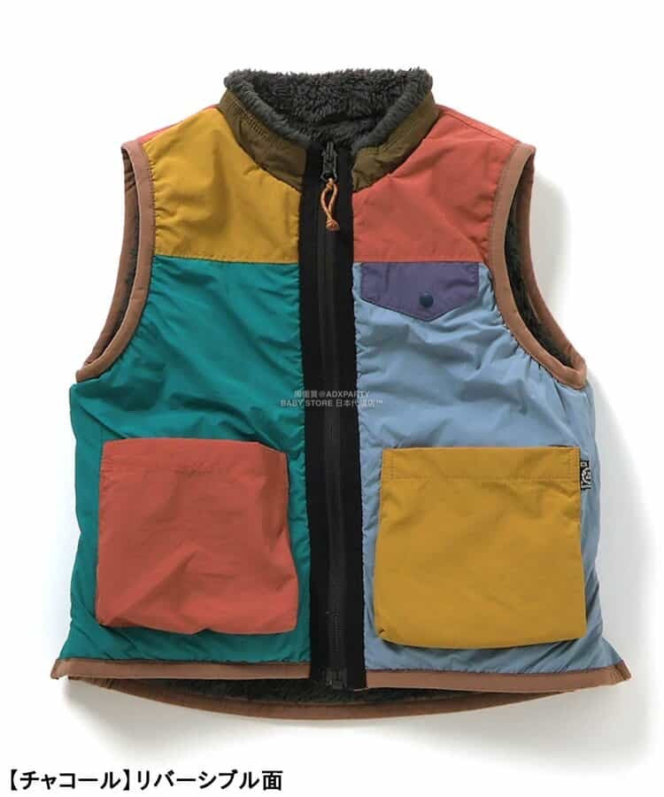 日本童裝 F.O.KIDS 2Way 雙面兩著 絨毛背心外套 80-140cm 男童款 秋季 OUTERWEAR 其他品牌童裝