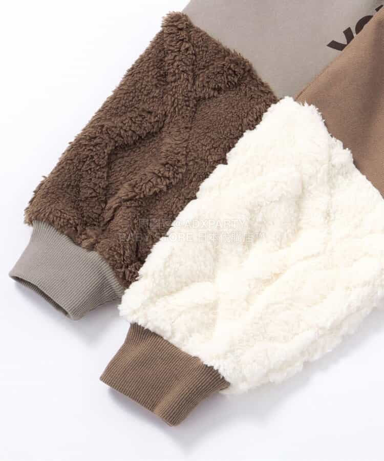 日本童裝 BREEZE 抓毛提花毛絨袖衛衣 80-140cm 男童款/女童款 冬季 TOPS