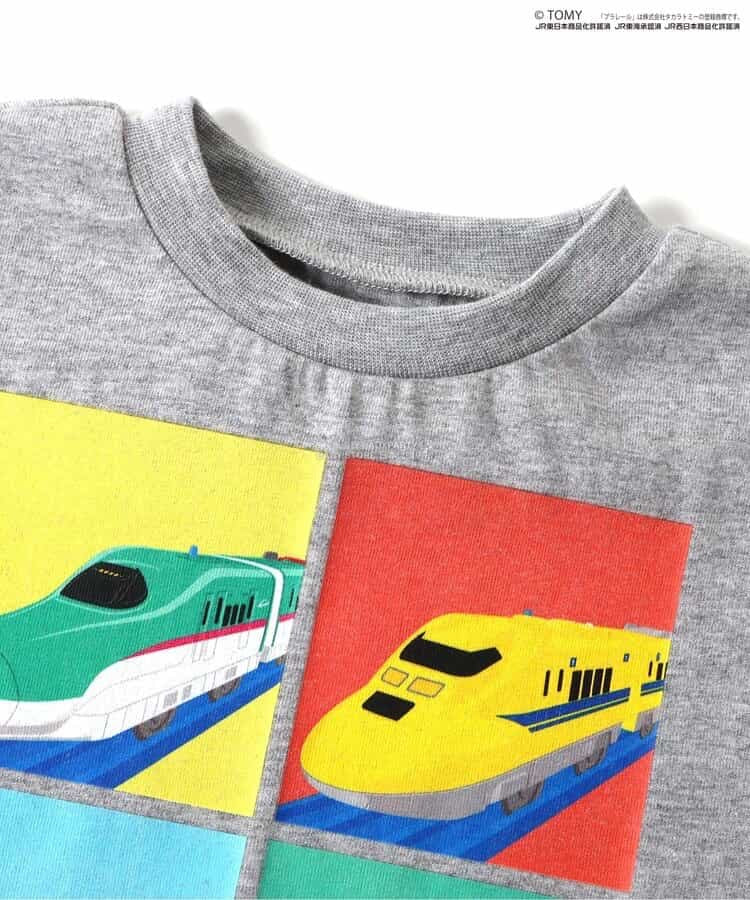 Moujonjon Hungry Heart JR Shinkansen Top (90-130cm) for Boys (Summer TOPS) (Railway Series)