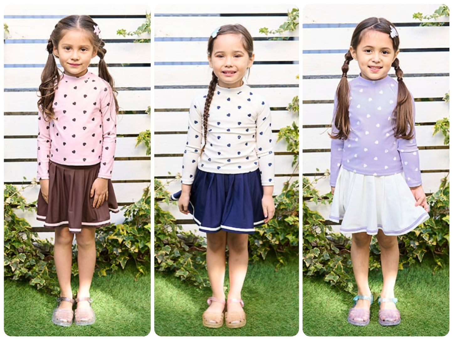 日本童裝 Ly# mine 防UV 泳衣兩件套裝 100-130cm 女童款 夏季 夏日玩水泳衣特輯【日本預售:2025年4月中旬】