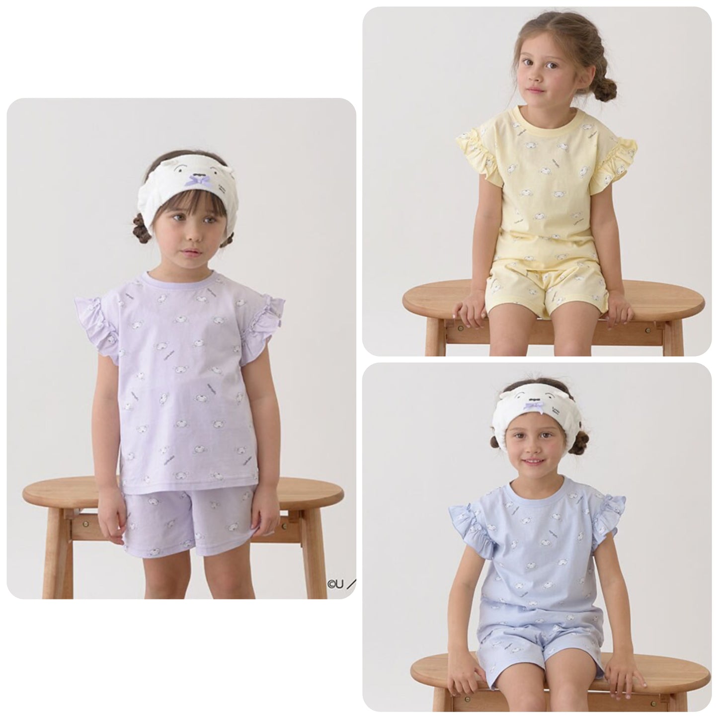 Japanese children's clothing Ly# mine x Crayon Shin-chan white pajamas 100-140cm girls' summer pajamas series