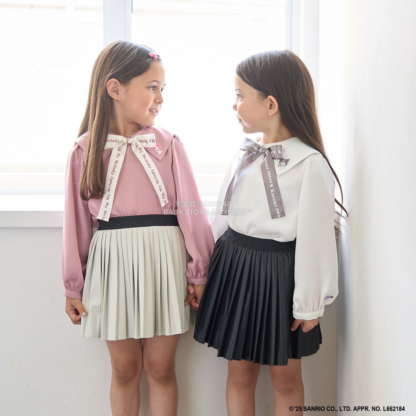 日本童裝 Ly# mine x Sanrio 蝴蝶結襯衫 100-140cm 女童款 冬季 TOPS