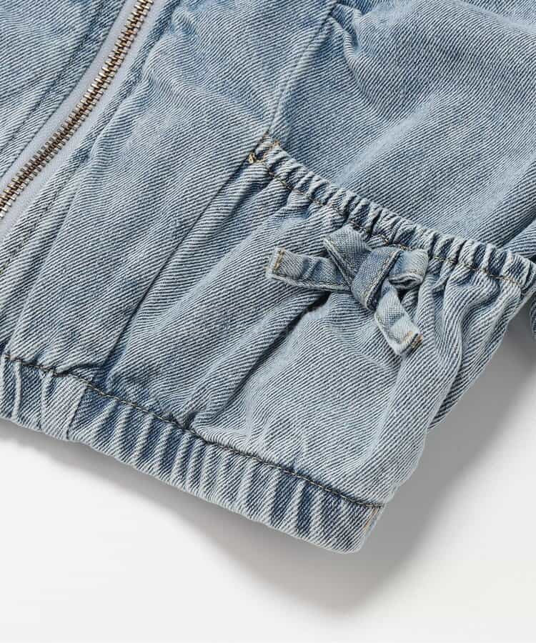 日本童裝 BREEZE 緞帶牛仔外套 90-140cm 女童款 春季 OUTERWEAR