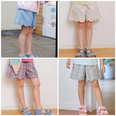 日本直送 aF#a325 波浪邊短褲 100-150cm 女童款 夏季 PANTS