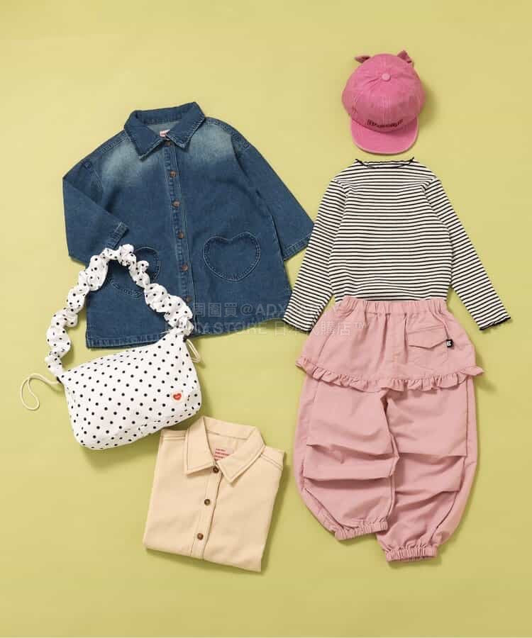 日本童裝 BREEZE 心型口袋襯衫裙 80-140cm 女童款 春季 DRESSES