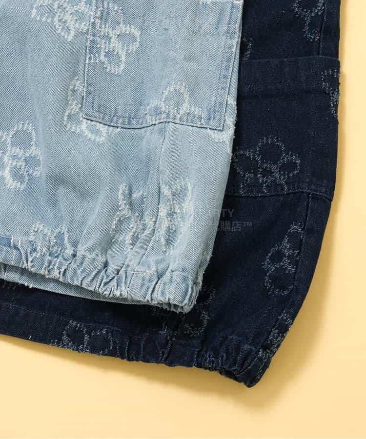 日本童裝 BREEZE 花花牛仔背帶裙 80-130cm 女童款 春季 DRESSES