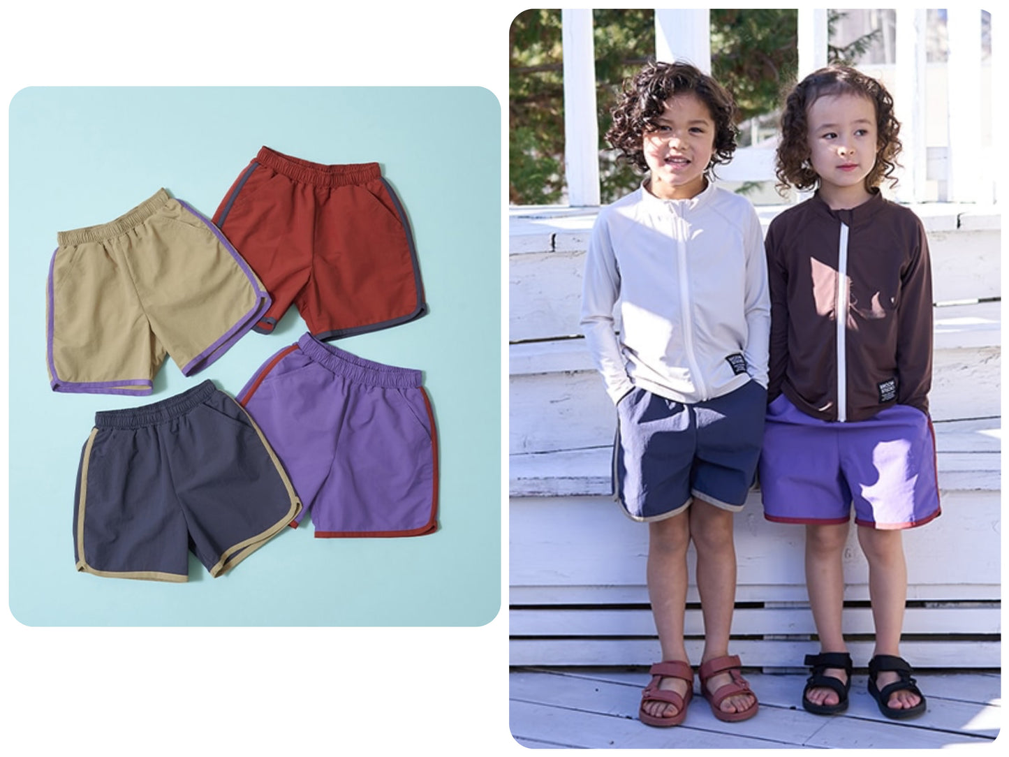 日本童裝 b・R# 防UV 沙灘褲 泳褲 100-130cm 男童款 夏季 夏日玩水泳衣特輯