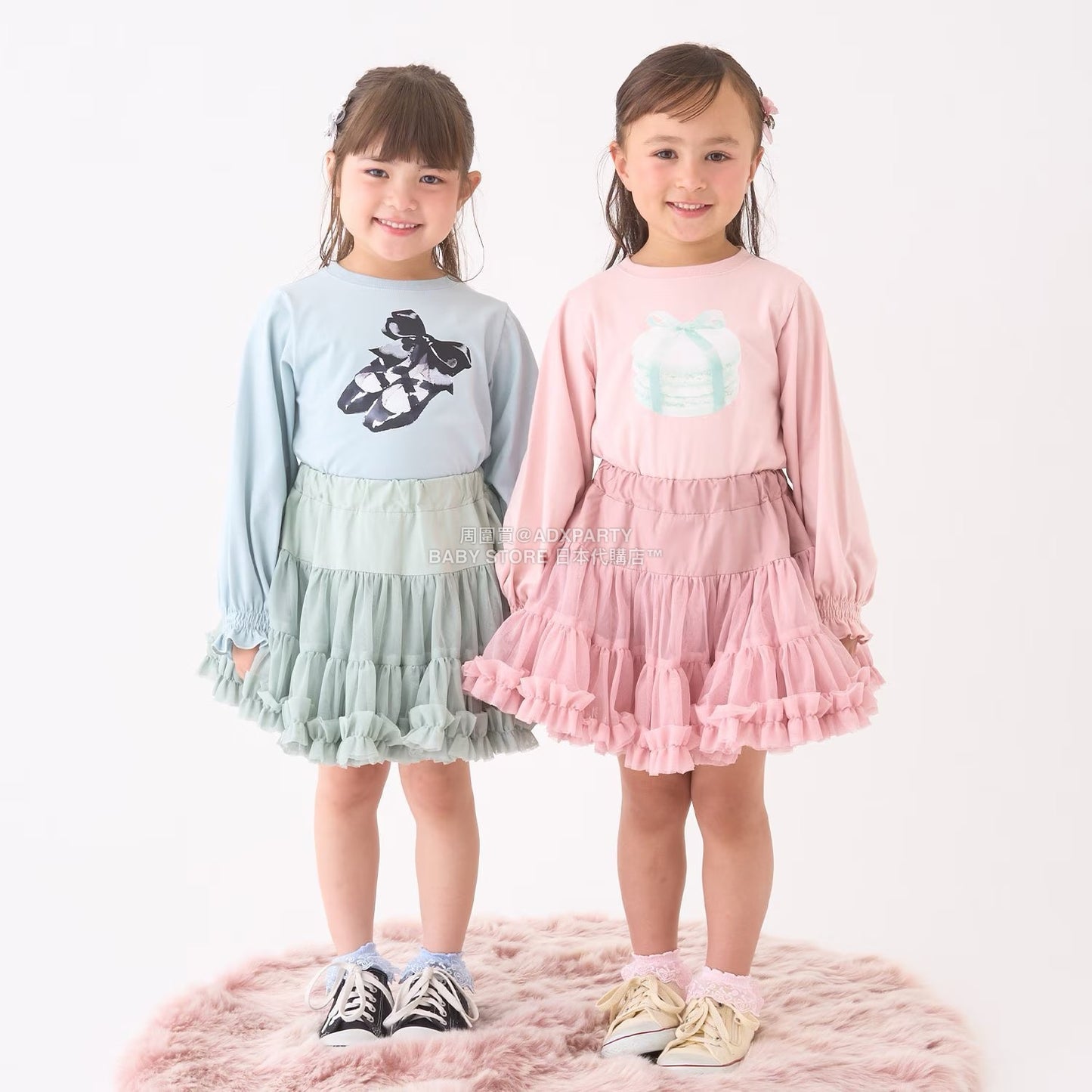 日本童裝 Ly# mine 印花圖案上衣 100-150cm 女童款 冬季 TOPS