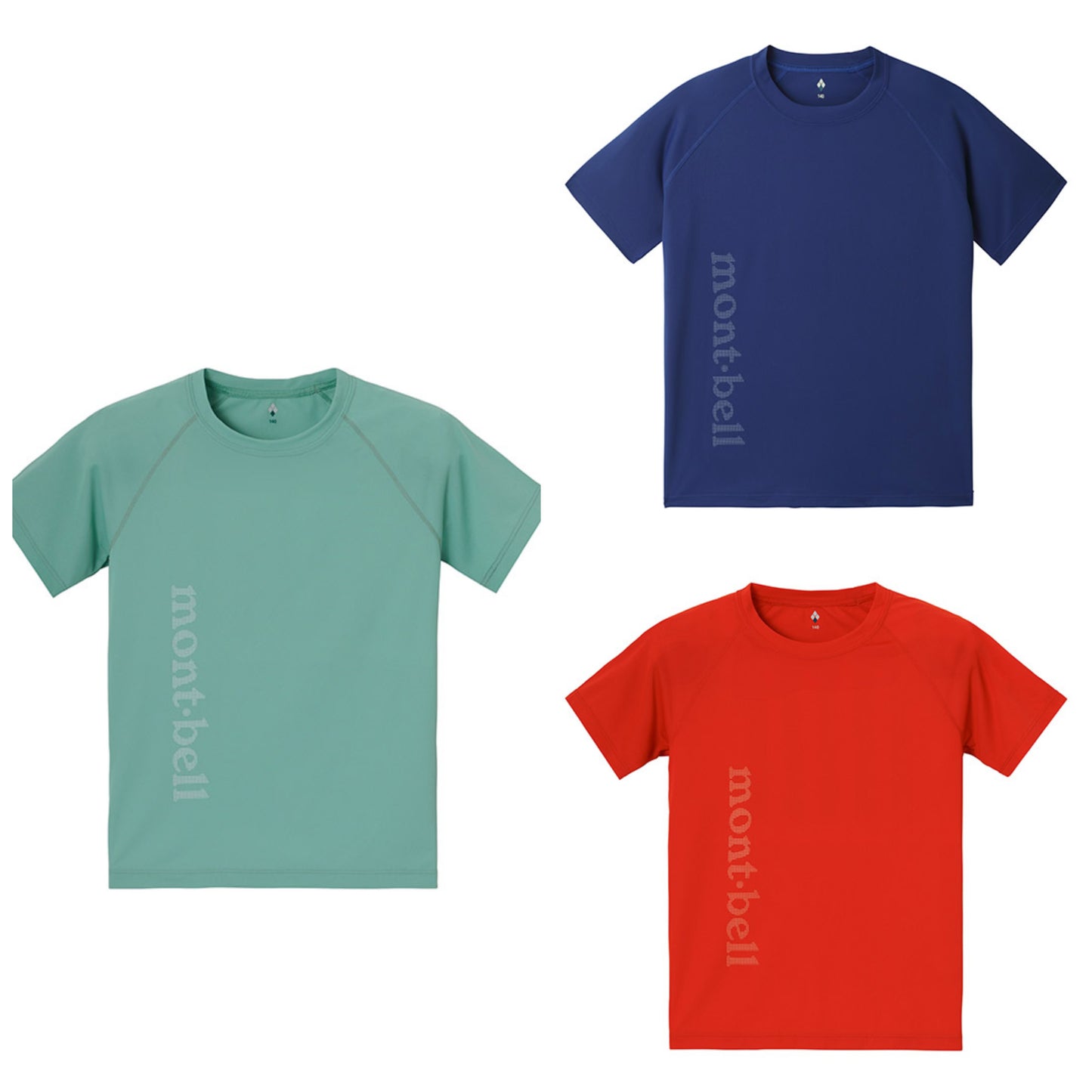 Mont-Bell UV-Proof/Ultra-Thin/Coolest/Deodorant Sports Tops (130-160cm) for Boys and Girls Summer