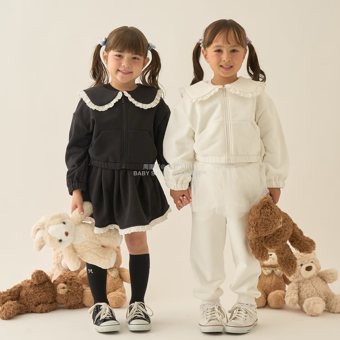 日本童裝 Ly# mine 水手領拉鍊衛衣外套 100-150cm 女童款 冬季 OUTERWEAR