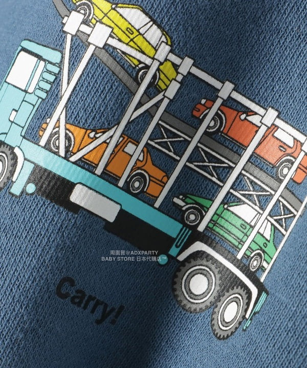 日本童裝 BEAMS mini 車車印花衛衣 90-130cm 男童款/女童款 秋冬季 TOPS