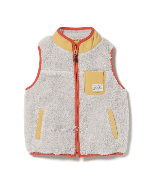 日本童裝 BEAMS mini 2Way 雙面兩著 山系抓毛背心外套 90-140cm 男童款/女童款 秋冬季 (適合初秋、香港平均溫度、寒冷天氣)OUTERWEAR