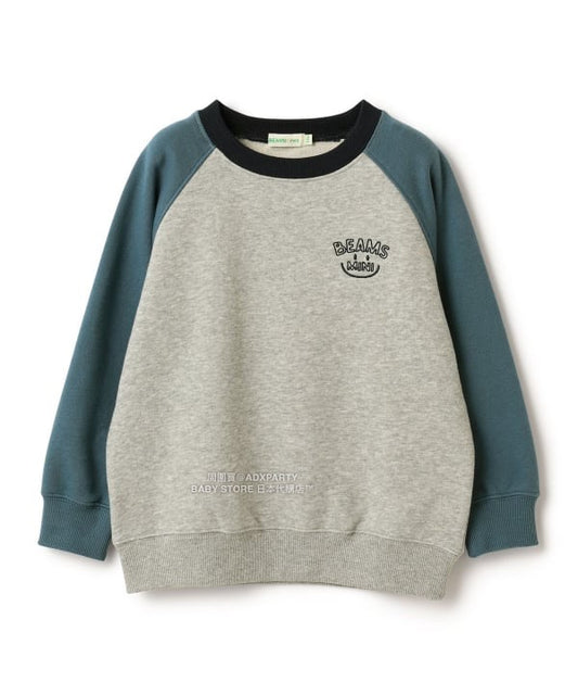 日本童裝 BEAMS mini 插肩微笑logo衛衣 90-140cm 男童款/女童款 秋冬季 TOPS