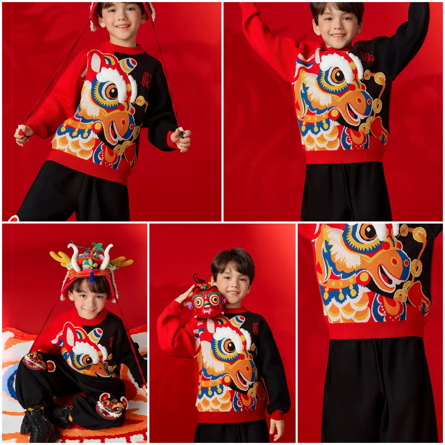 新年童裝 福馬迎春兩件套裝 110-150cm 男童款 新年中式華服唐裝 新春馬年 2026年