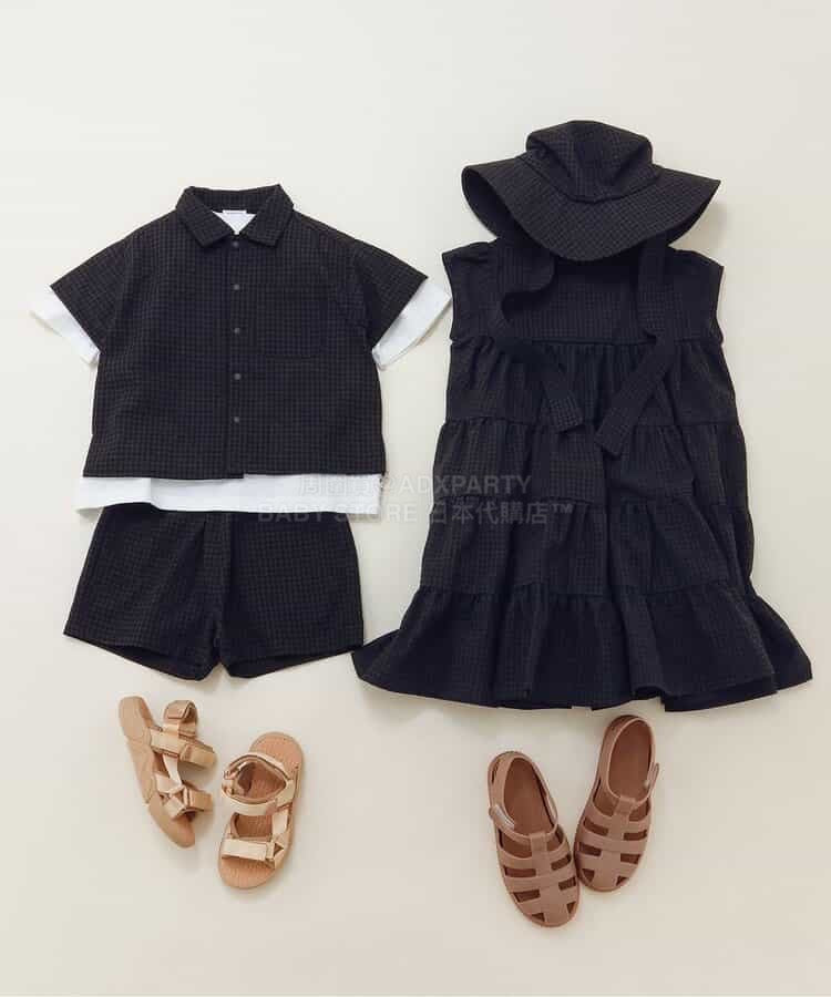 日本童裝 BREEZE 格紋層疊連身裙 80-140cm 女童款 夏季 DRESSES