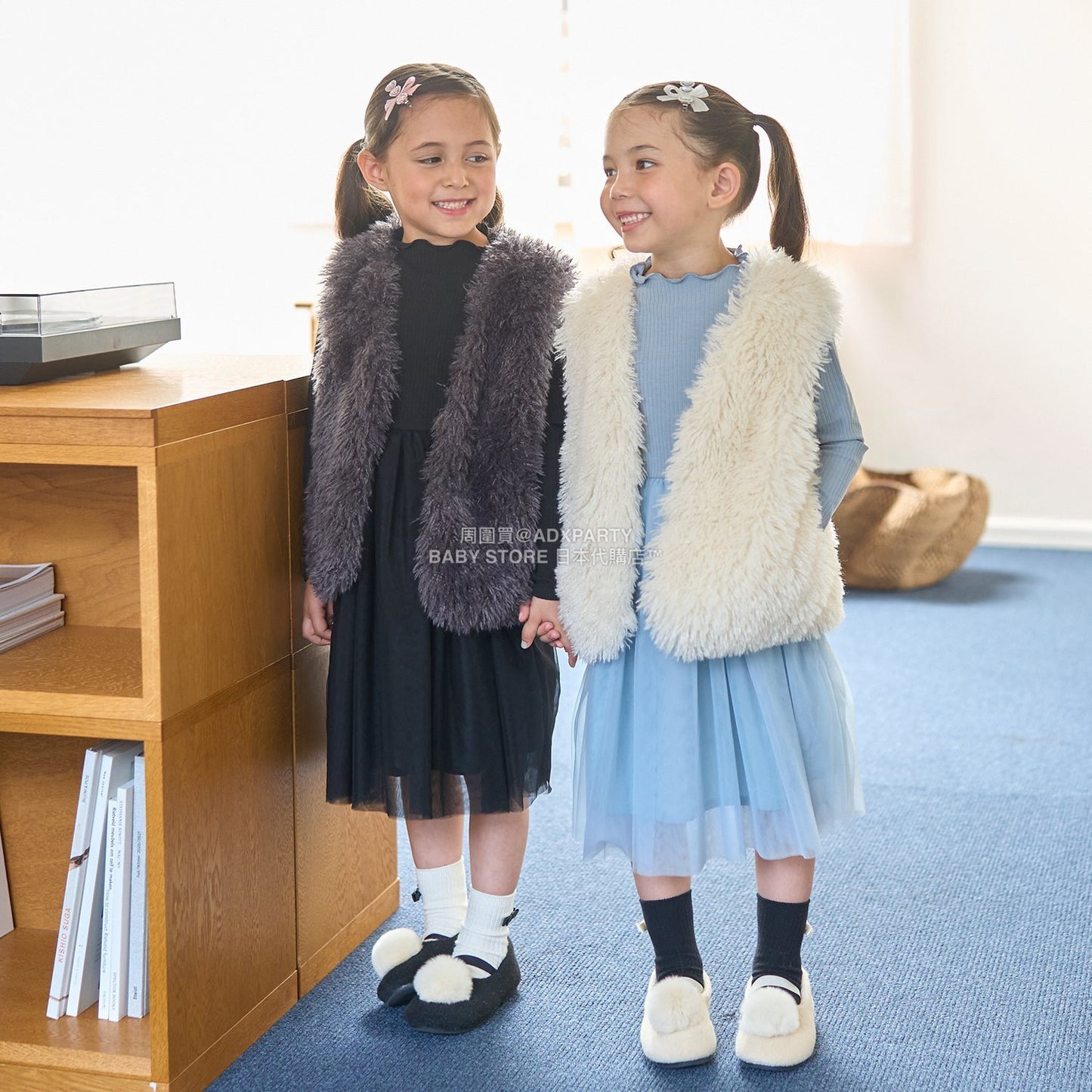 日本童裝 Ly# mine 蓬鬆柔軟毛毛背心 110-140cm 女童款 秋季 OUTERWEAR