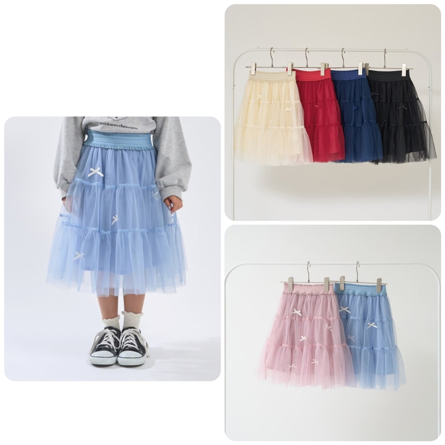 Japanese children's clothing Ly# mine tulle skirt 100-150cm girls spring and summer SKIRTS