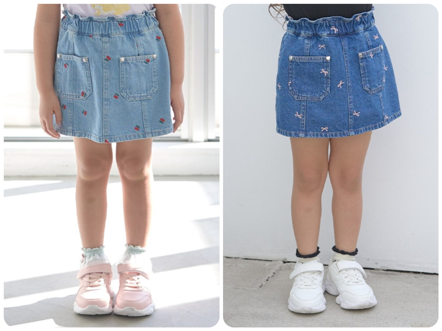 Japanese children's clothing Ly# mine embroidered denim skirt pants 100-150cm girls spring and summer PANTS