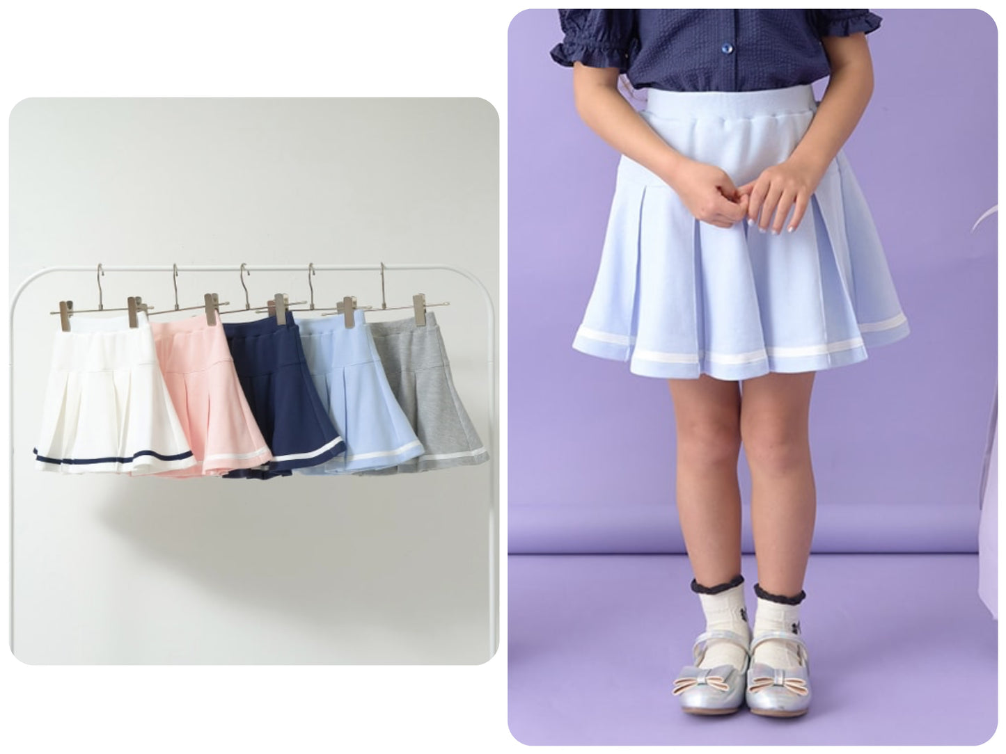 Japanese children's clothing Ly# mine preppy style skirt 100-150cm girls spring and summer SKIRTS
