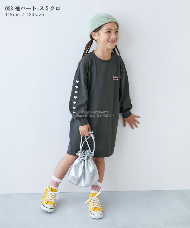日本童裝 dev!rock 印花長袖連身裙 100-160cm 女童款 秋季 DRESSES