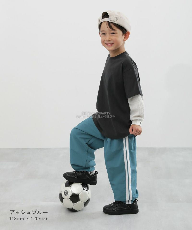 日本童裝 dev!rock 防水系列 條紋運動長褲 100-160cm 男童款/女童款 秋季 PANTS