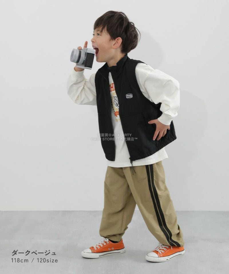 日本童裝 dev!rock 防水系列 條紋運動長褲 100-160cm 男童款/女童款 秋季 PANTS
