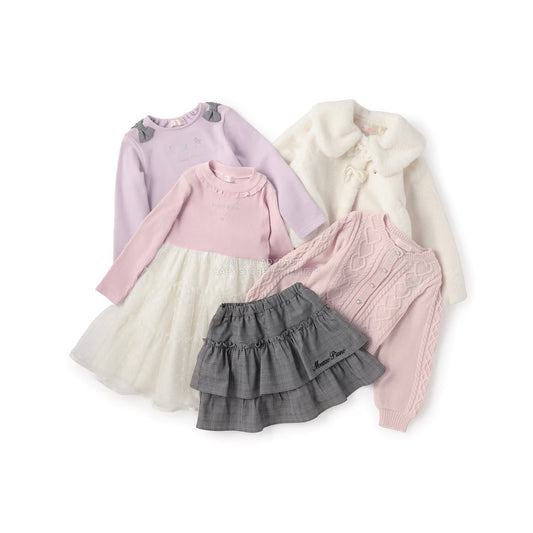 日本直送 mezzo piano 福袋5點 90-140cm 女童款 2026年日本新春福袋 福袋不參與$900免運 滿$900可加$25免運 【日本預售:2026年1月1日】