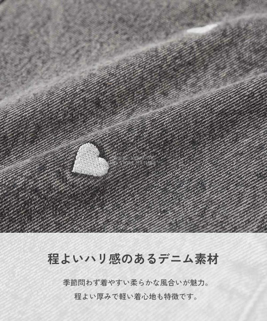 日本童裝 dev!rock 心型刺繡牛仔褲 100-160cm 女童款 秋季 PANTS