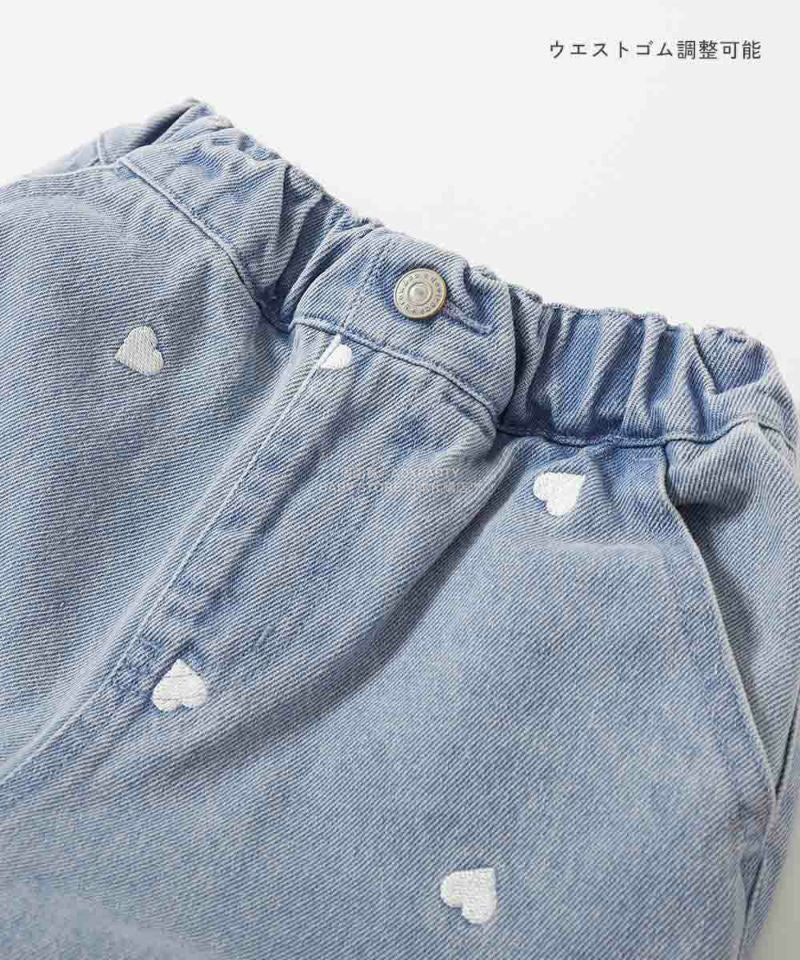 日本童裝 dev!rock 心型刺繡牛仔褲 100-160cm 女童款 秋季 PANTS