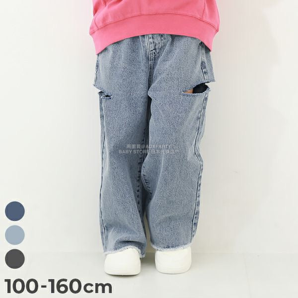 日本童裝 dev!rock 高腰鏤空牛仔褲 100-160cm 女童款 秋季 PANTS
