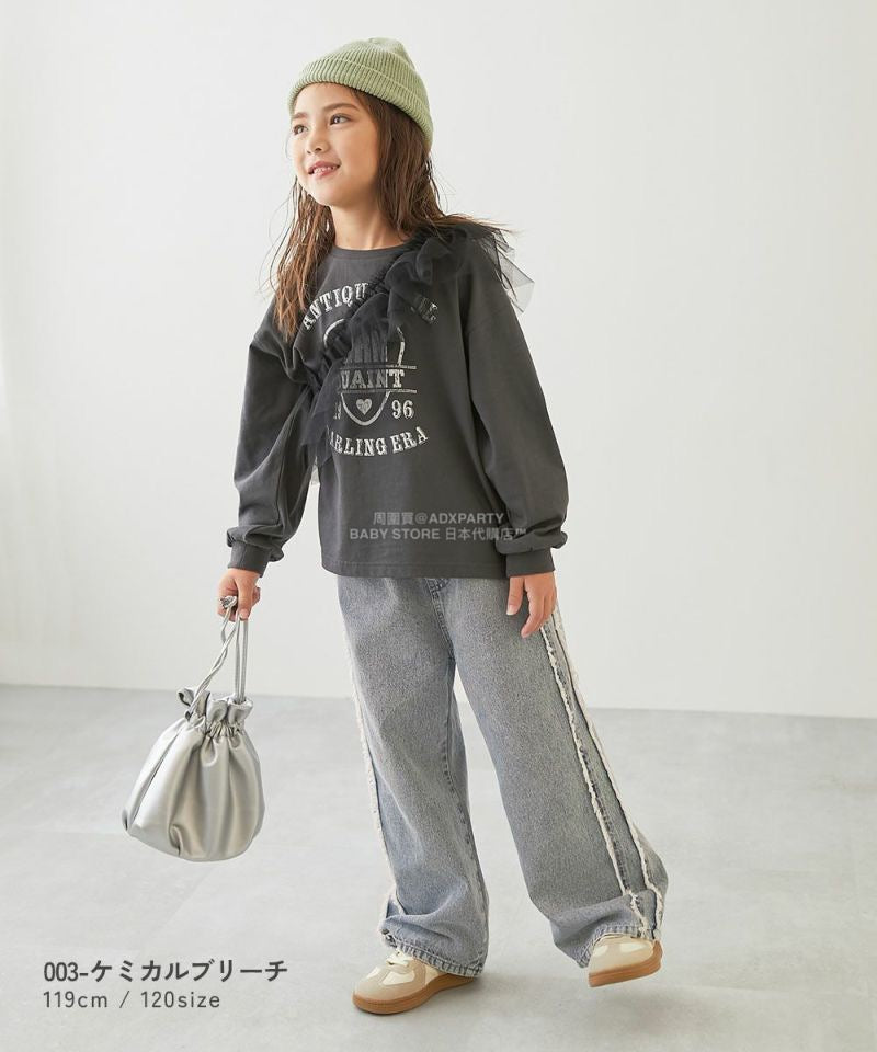日本童裝 dev!rock 側流蘇牛仔褲 100-160cm 女童款 秋季 PANTS