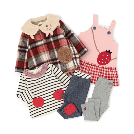 日本直送 Baby Cheer 福袋5點 80-120cm 女童款 2026年日本新春福袋 福袋不參與$900免運 滿$900可加$25免運【日本預售:2026年1月1日】