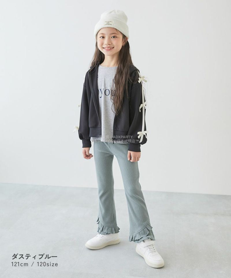 日本童裝 dev!rock 荷葉邊羅紋喇叭褲 100-160cm 女童款 秋季 PANTS