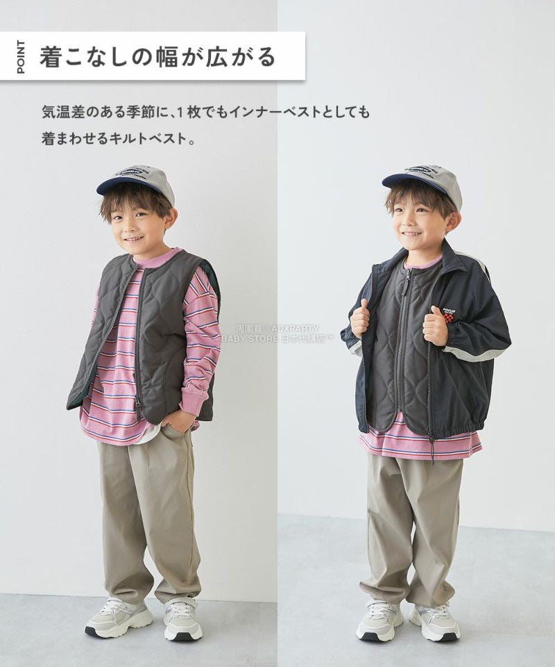 日本童裝 dev!rock 絎縫背心外套 100-160cm 男童款/女童款 秋季 OUTERWEAR
